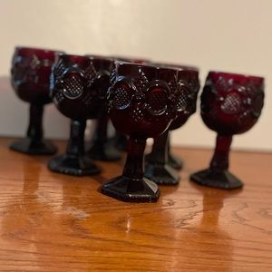 Ruby red goblets